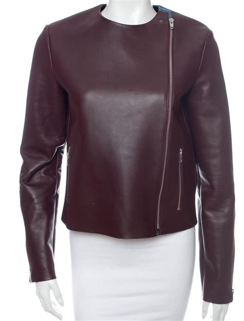 celine leather jacket women's|celine brown leather jacket.